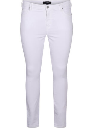 Bardzo waskie jeansy Amy z wysokim stanem, White, Packshot image number 0
