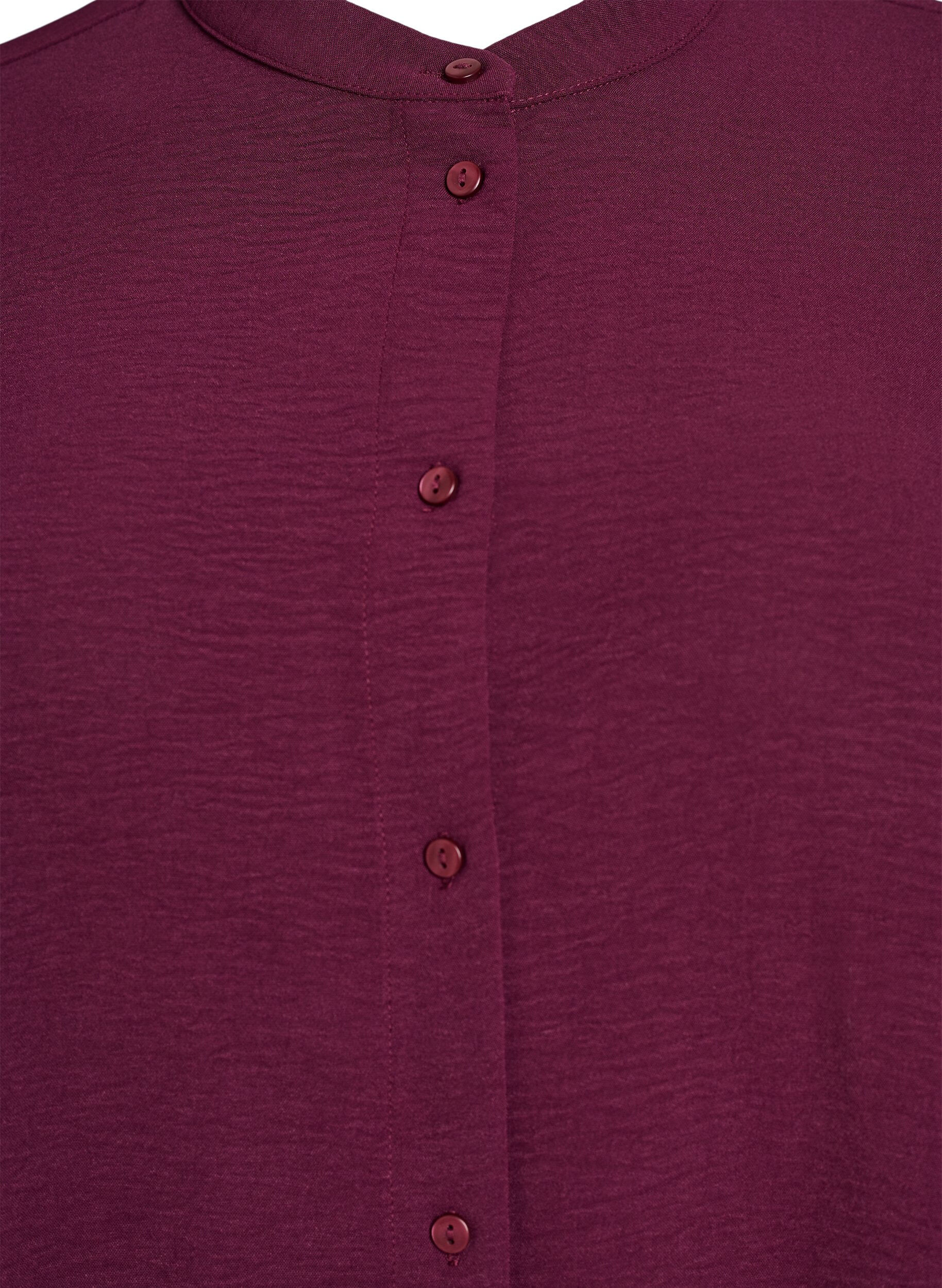 ZizziTunika z rekawem 3/4, Ciemnobordowy, Packshot image number 2