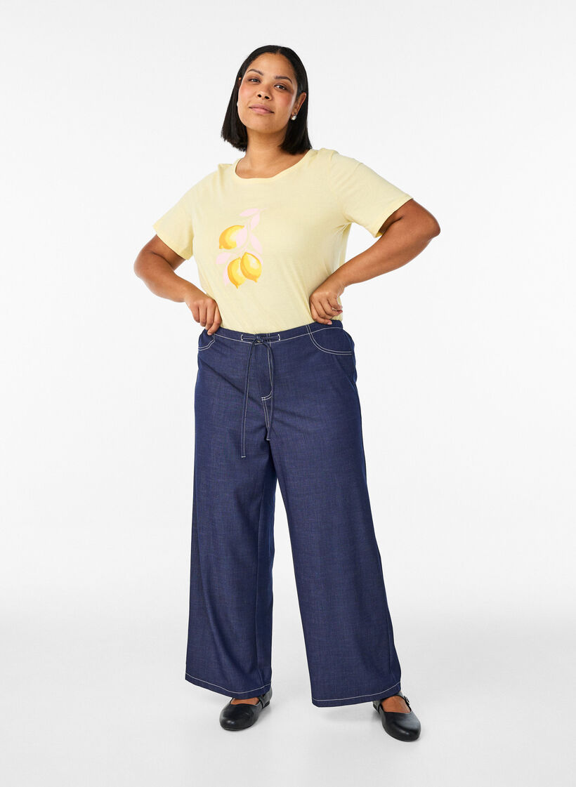 Koszulka z nadrukiem, Ż&oacute;łty, Model image number 1