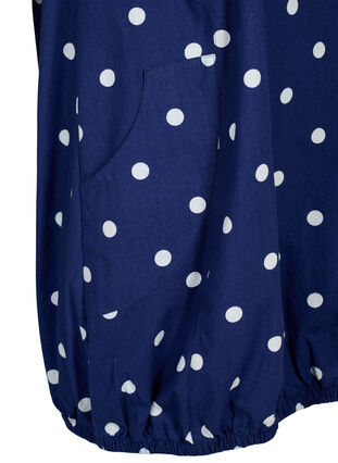 Bawelniana sukienka z nadrukiem i krótkimi rekawami, Medieval Blue DOT, Packshot image number 3