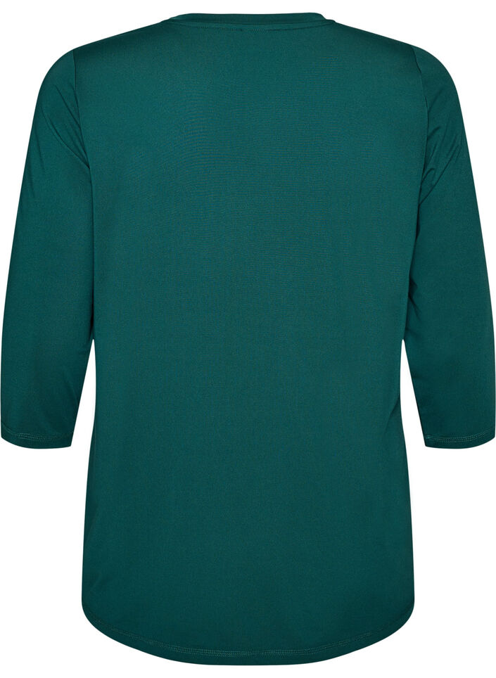 Sportowy top z rekawami 3/4, Zielony, Packshot image number 1