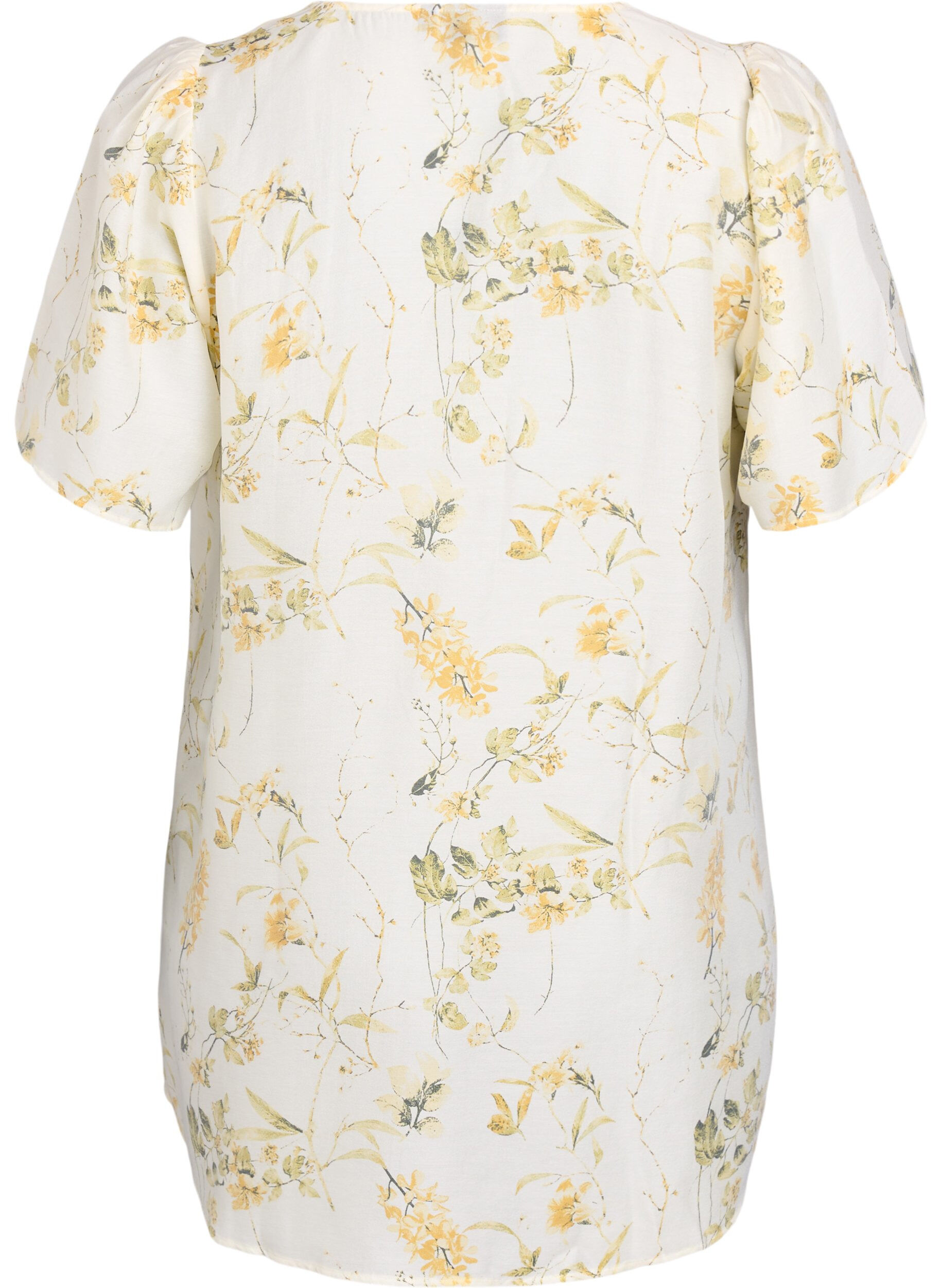 Zizzi Tunika w ksztalcie litery A z kr&oacute;tkim rekawem, Ż&oacute;łty, Packshot image number 1