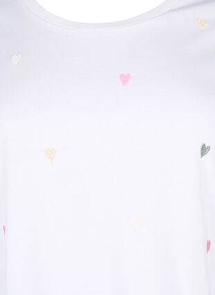 Koszulka z bawelny organicznej w serca, Bright W. Love Emb., Packshot image number 2