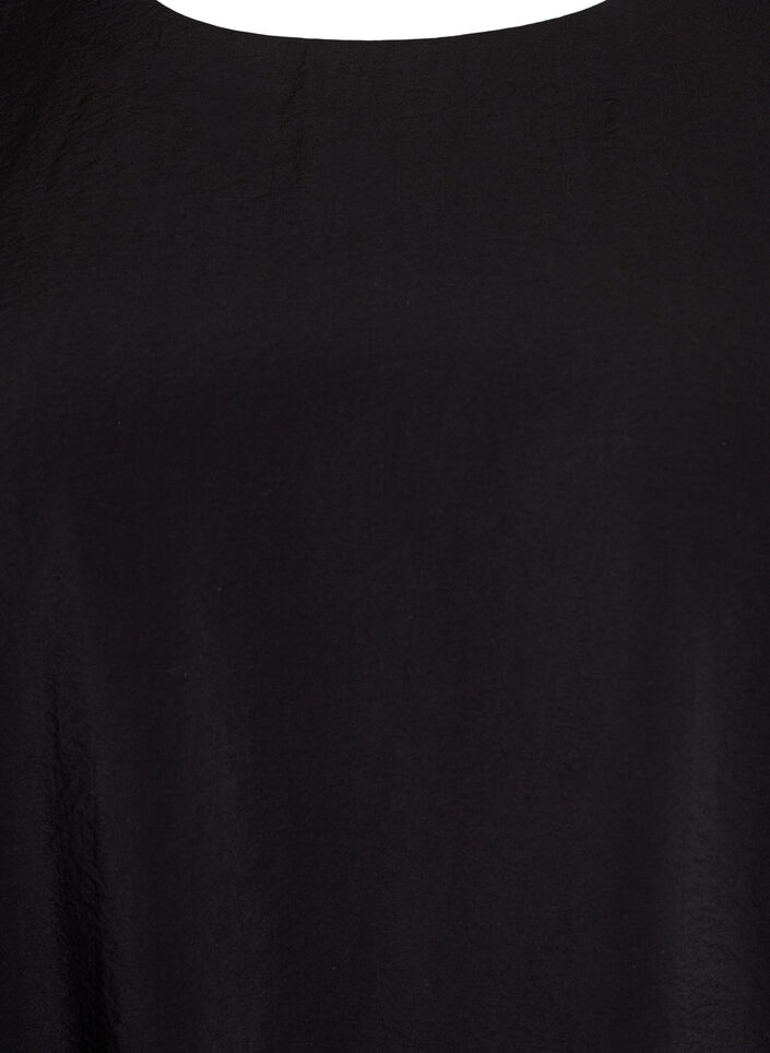 Balonowa sukienka do kolan z kieszeniami, Czarne, Packshot image number 2