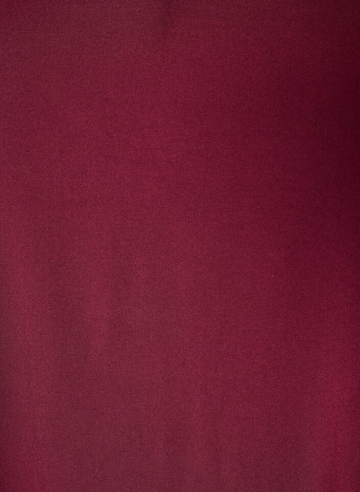 Bluzka z wiskozy z dekoltem w ksztalcie litery V i dlugim rekawem, Czerwony, Packshot image number 2