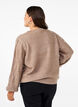 Dzianinowy sweter ze wzorem i z perlami, Desert Taupe Mel., Model image number 1