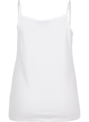 Podstawowy bawelniany top na cienkich ramiaczkach, Bright White, Packshot image number 1