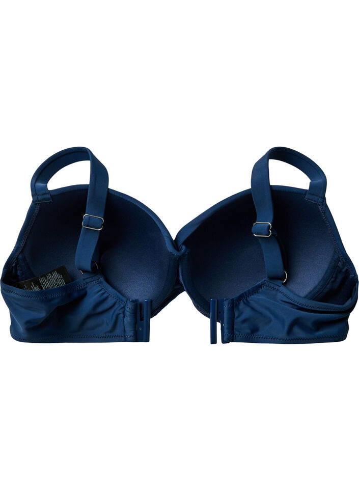 G&oacute;ra od bikini z fiszbinami i drapowaniem, Niebieskie, Packshot image number 4