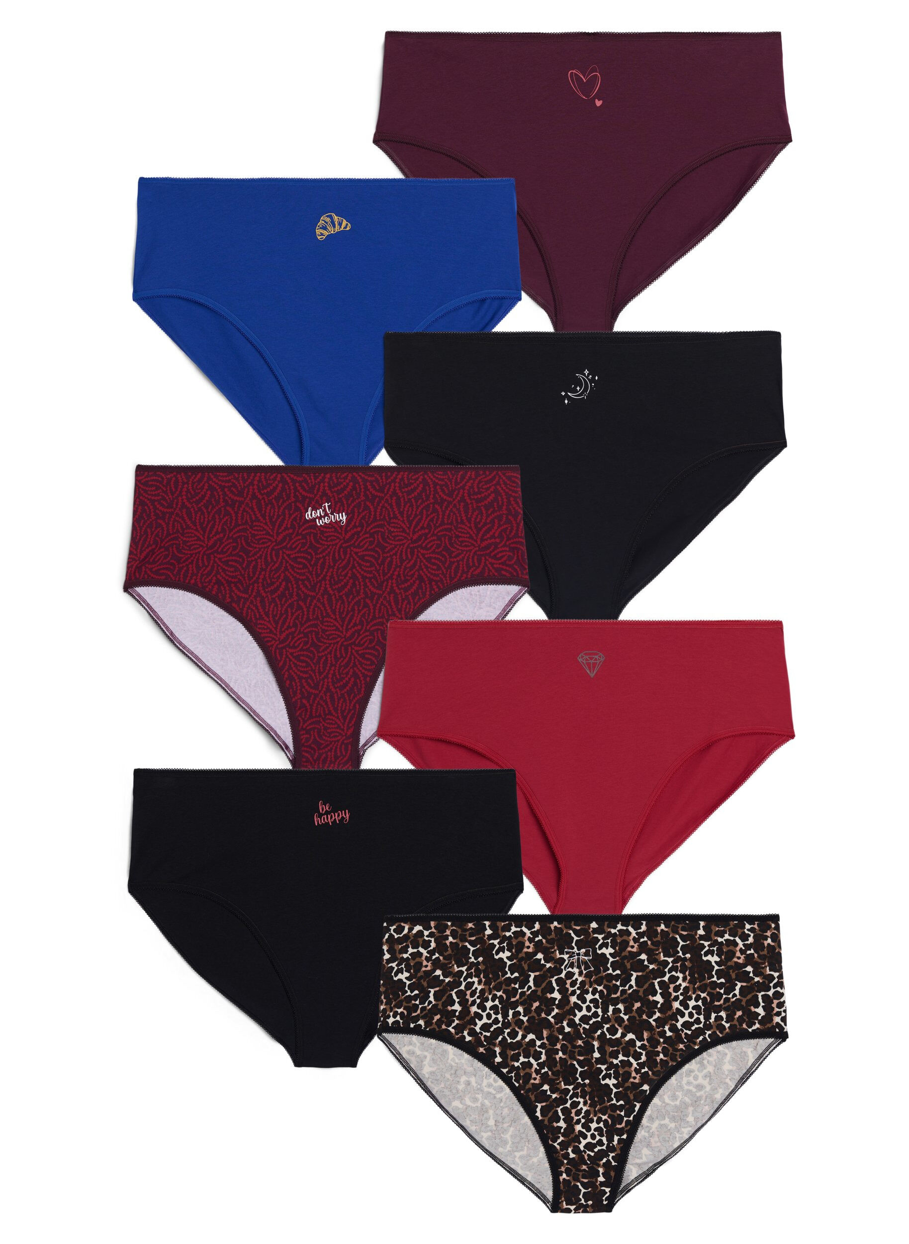  Majtki z regularnym stanem 7-pack
