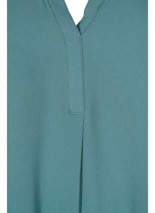 Bluzka z krótkim rekawem i dekoltem w serek, Mallard Green, Packshot image number 2