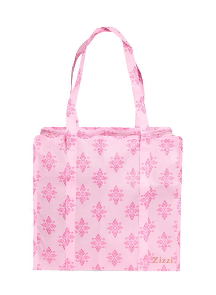 Torba na zakupy z suwakiem, R&oacute;żowy, Packshot image number 0