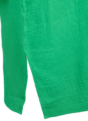 Bawelniana sukienka koszulowa z krótkimi rekawami, Bright Green, Packshot image number 3