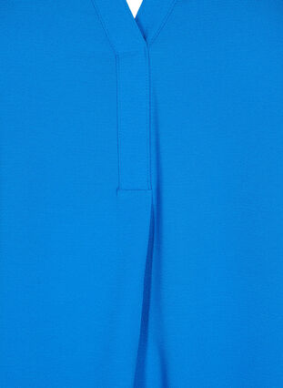 Bluzka z krótkim rekawem i dekoltem w serek, Victoria blue, Packshot image number 2