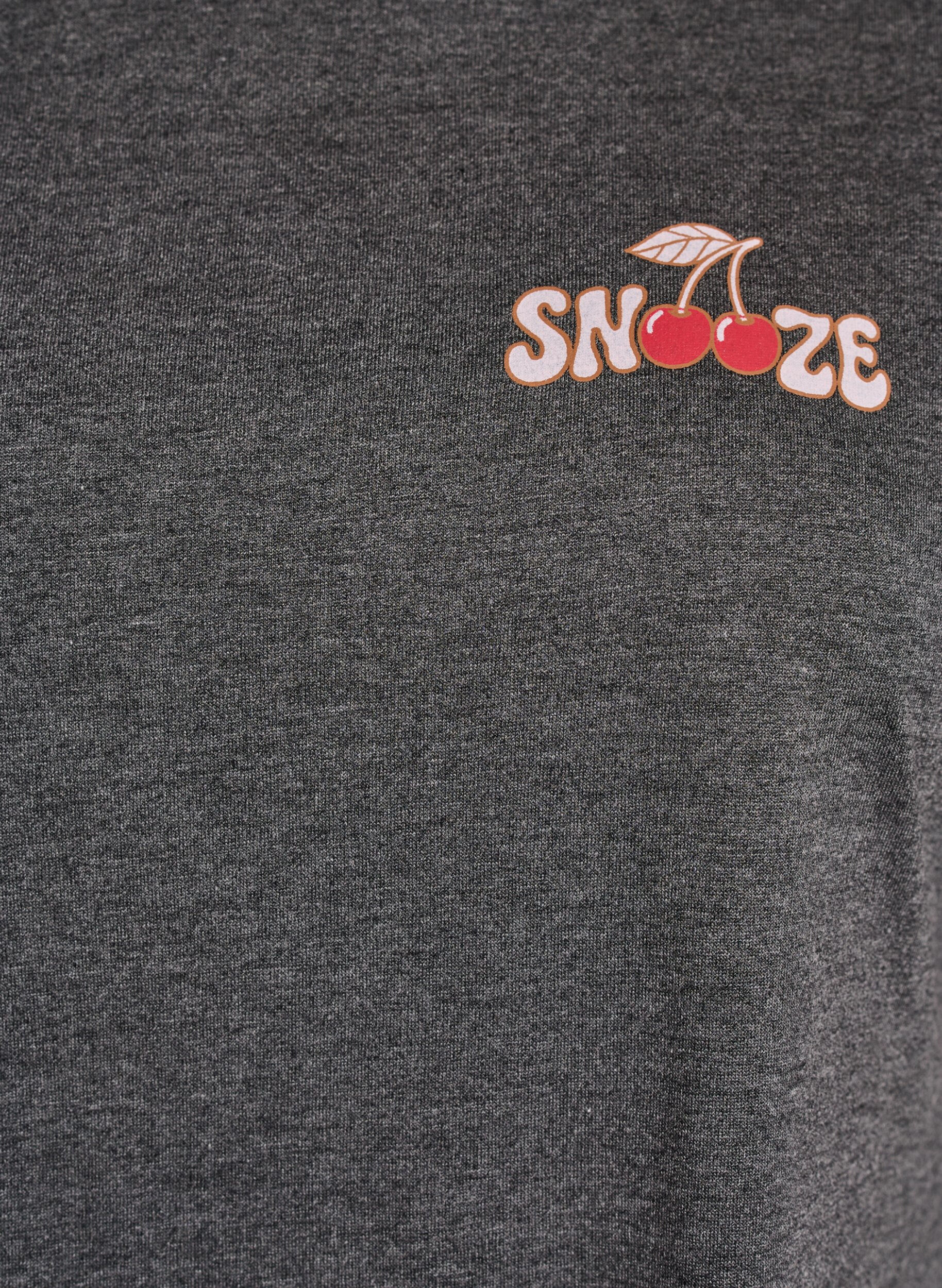 ZizziKoszula nocna z kr&oacute;tkim rekawem i nadrukiem tekstowym, Czarne, Packshot image number 2