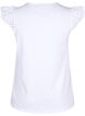 T-shirt z organicznej bawelny z haftem angielskim, Bright White, Packshot image number 1