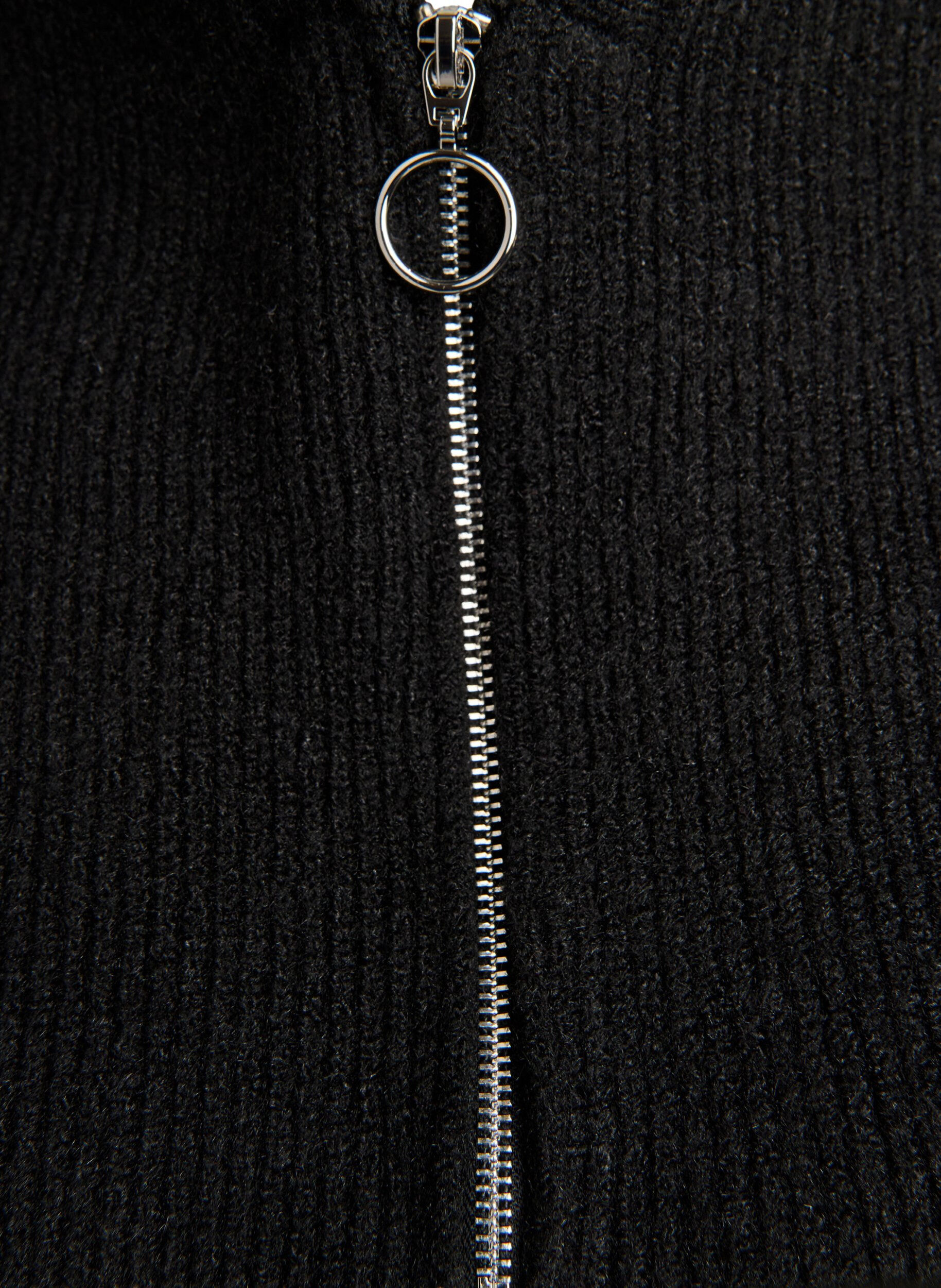 Zizzi Czapka balaklava z prazkowanego materialu, Czarne, Packshot image number 2