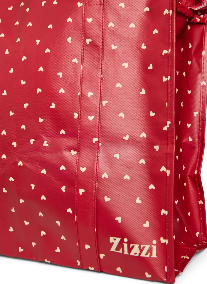 Torba na zakupy z suwakiem, Czerwony, Packshot image number 2
