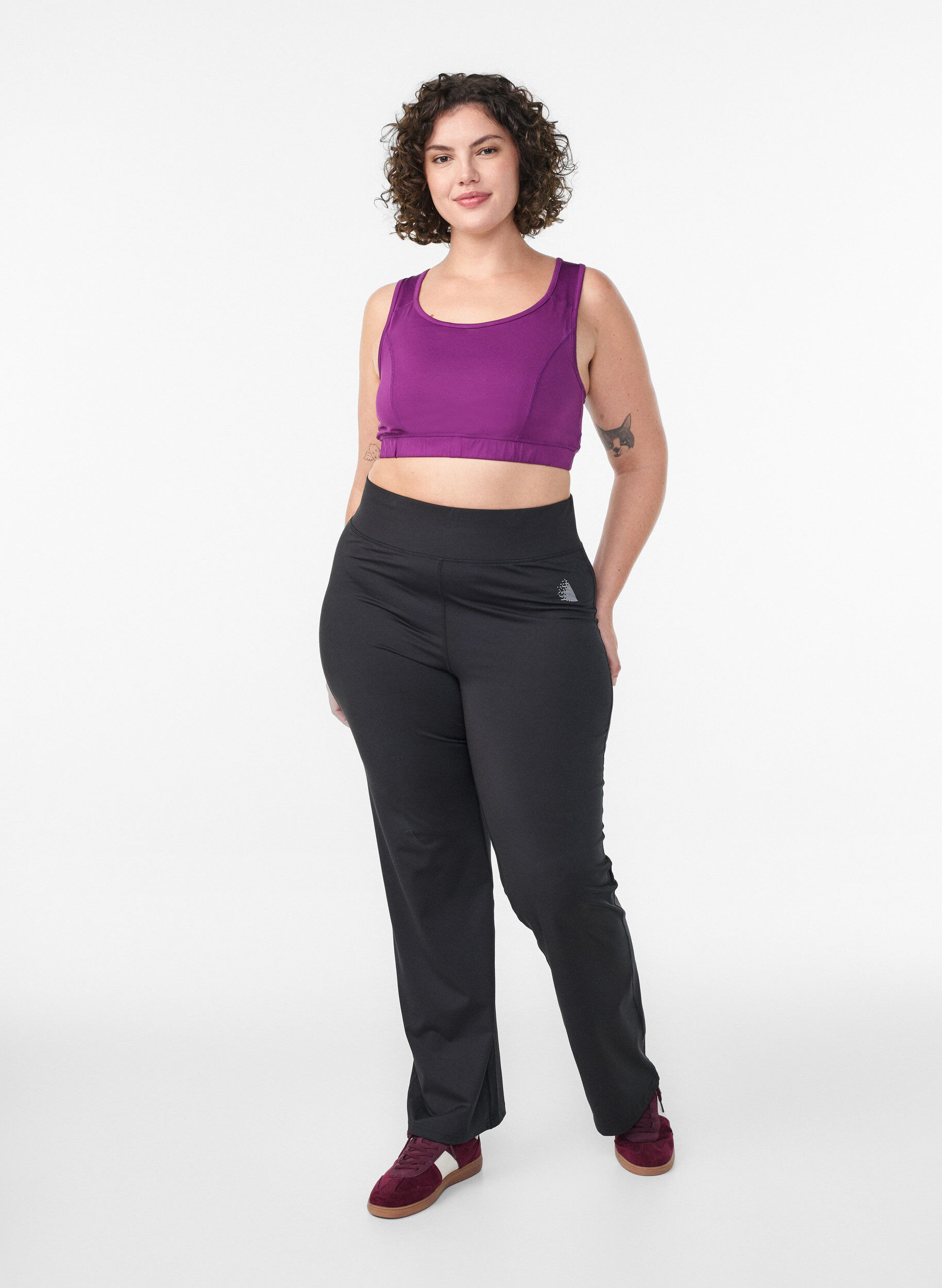 Zizzi Biustonosz sportowy z tylem typu racerback, Fioletowy, Model image number 1