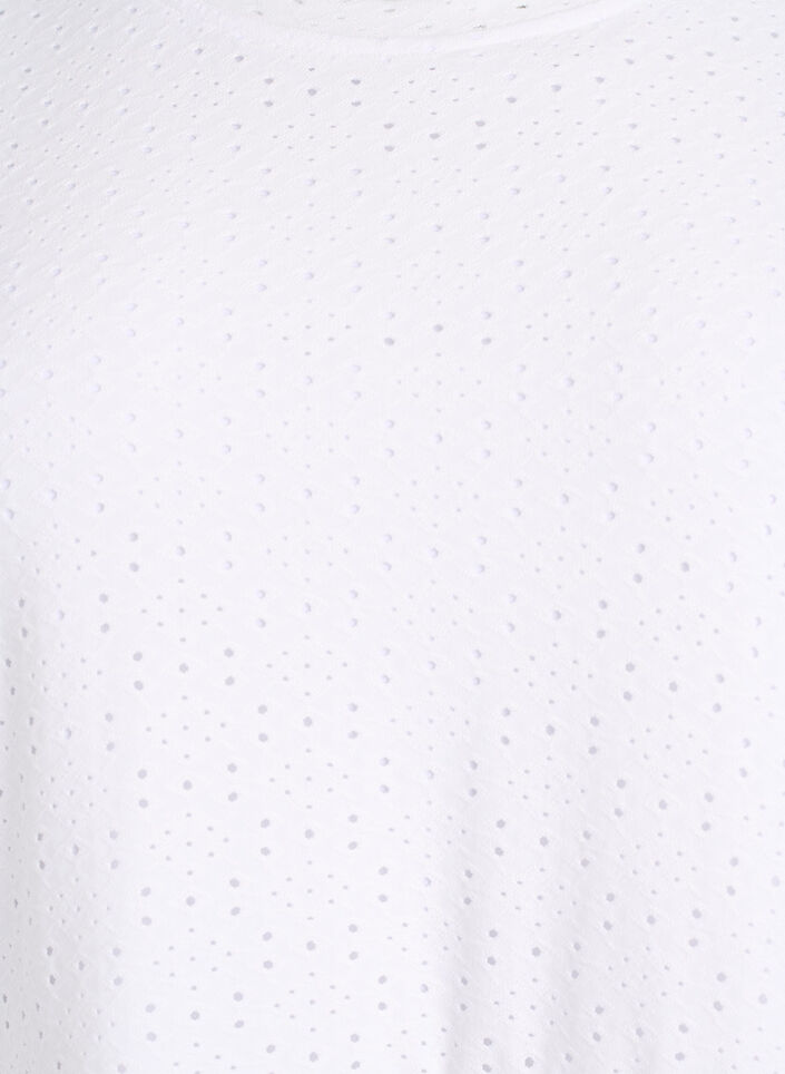 Kr&oacute;tka sukienka z koronkowym motywem i kaskadowa sp&oacute;dnica, Biały, Packshot image number 2