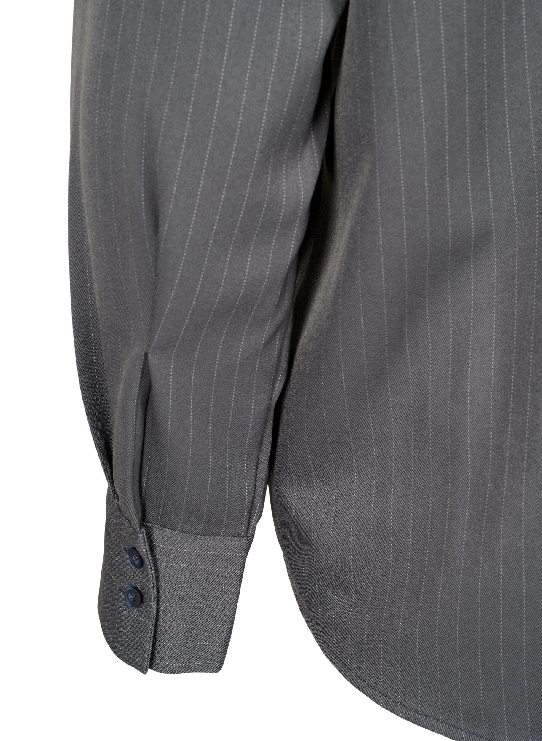 Zizzi Prazkowana koszula z&nbsp;kolnierzykiem i&nbsp;kieszeniami na&nbsp;piersi, Dark Shadow Pin St., Packshot image number 4