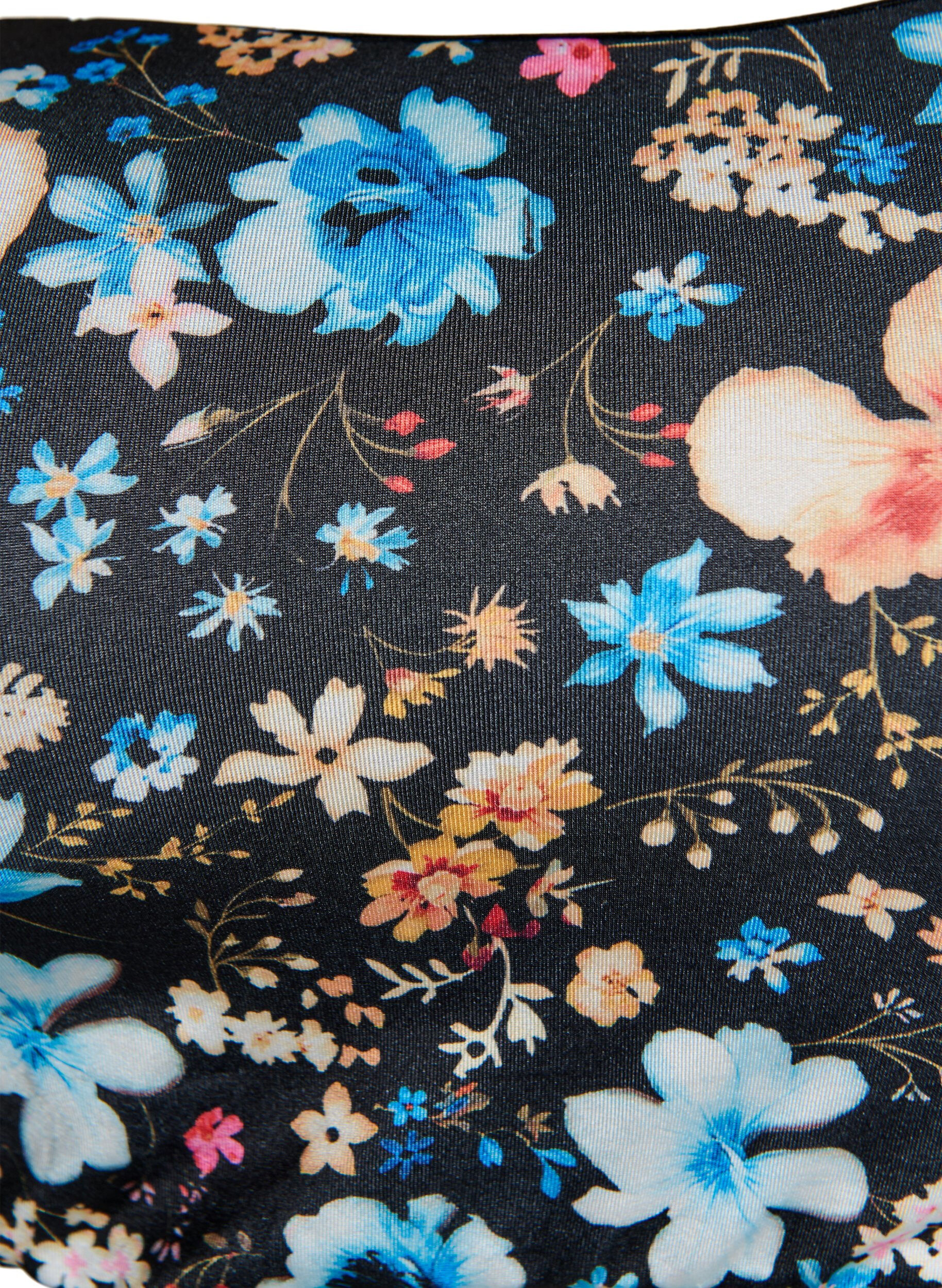 Zizzi Kwiatowy stanik od bikini typu bandeau, Niebieskie, Packshot image number 2