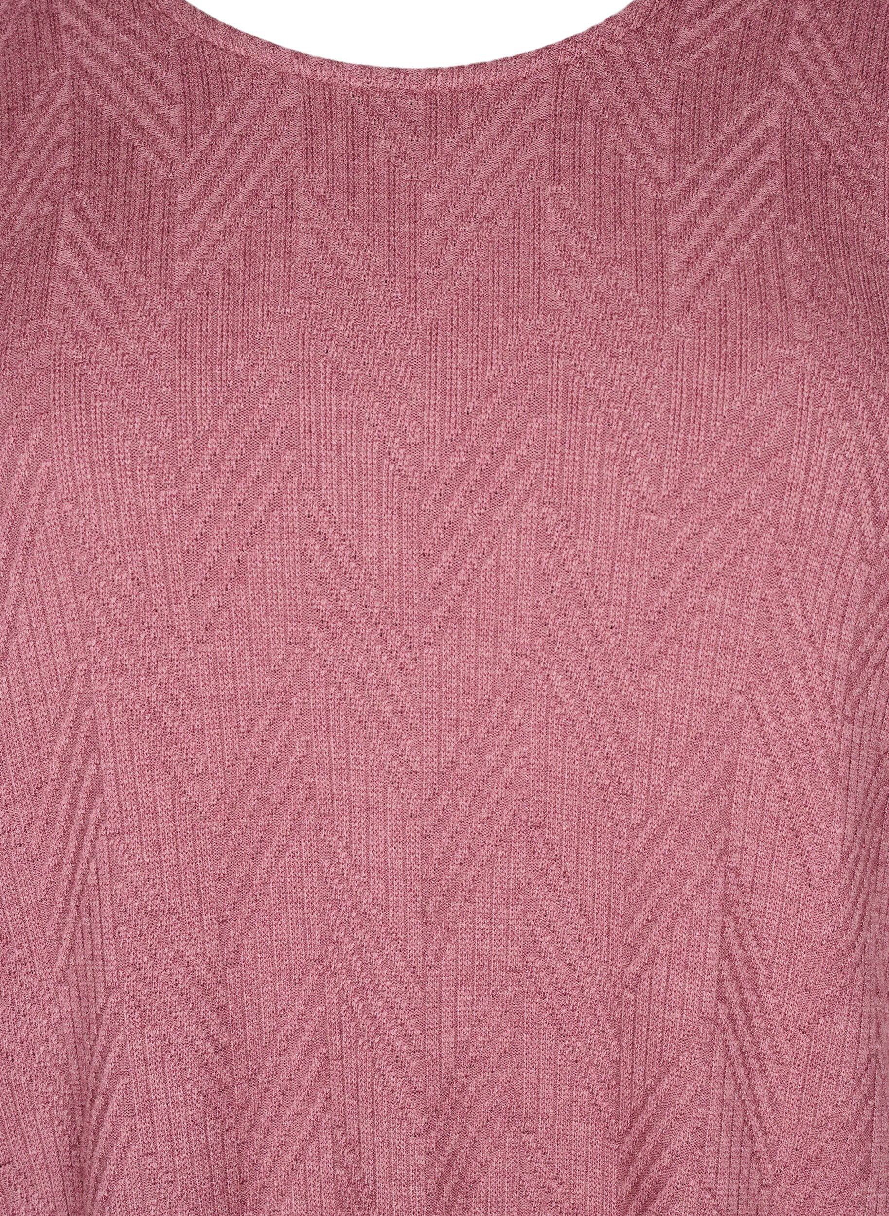 Zizzi Wzorzysta bluzka z dlugimi rekawami, Brązowy, Packshot image number 2