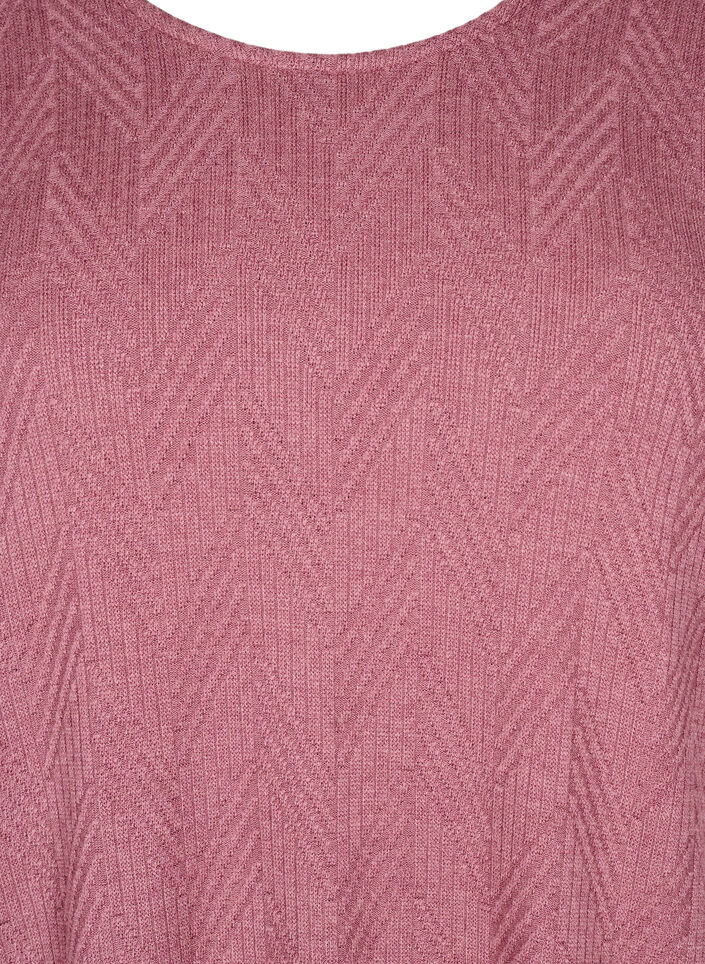 Wzorzysta bluzka z dlugimi rekawami, Brązowy, Packshot image number 2