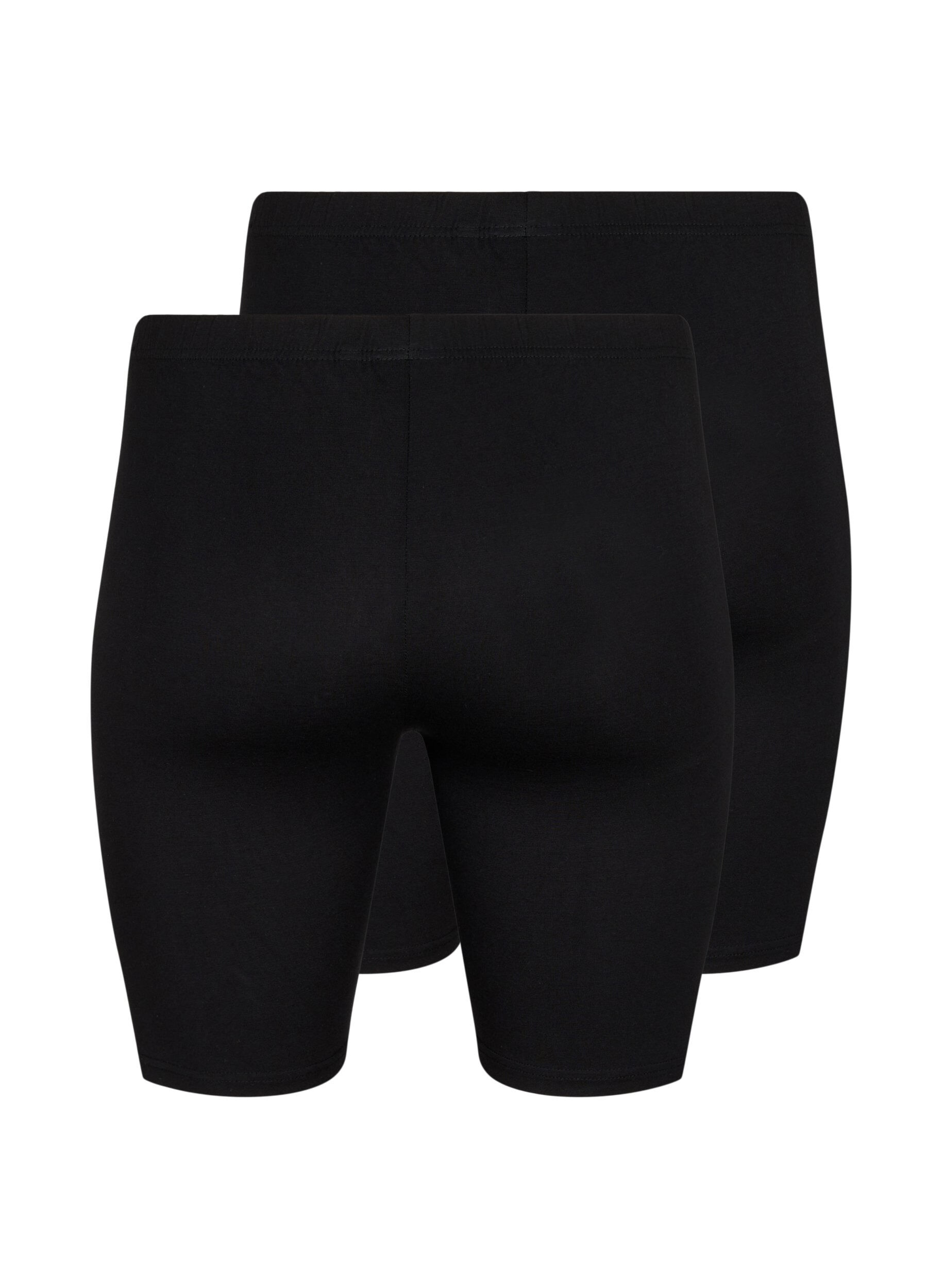 Zizzi Wiskozowe szorty rowerowe 2-pack, Czarne, Packshot image number 1