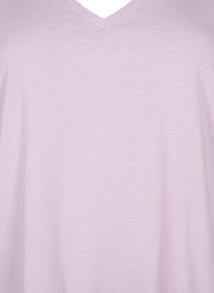 T-shirt z krótkim rekawem i dekoltem w szpic, Lavender Frost, Packshot image number 2
