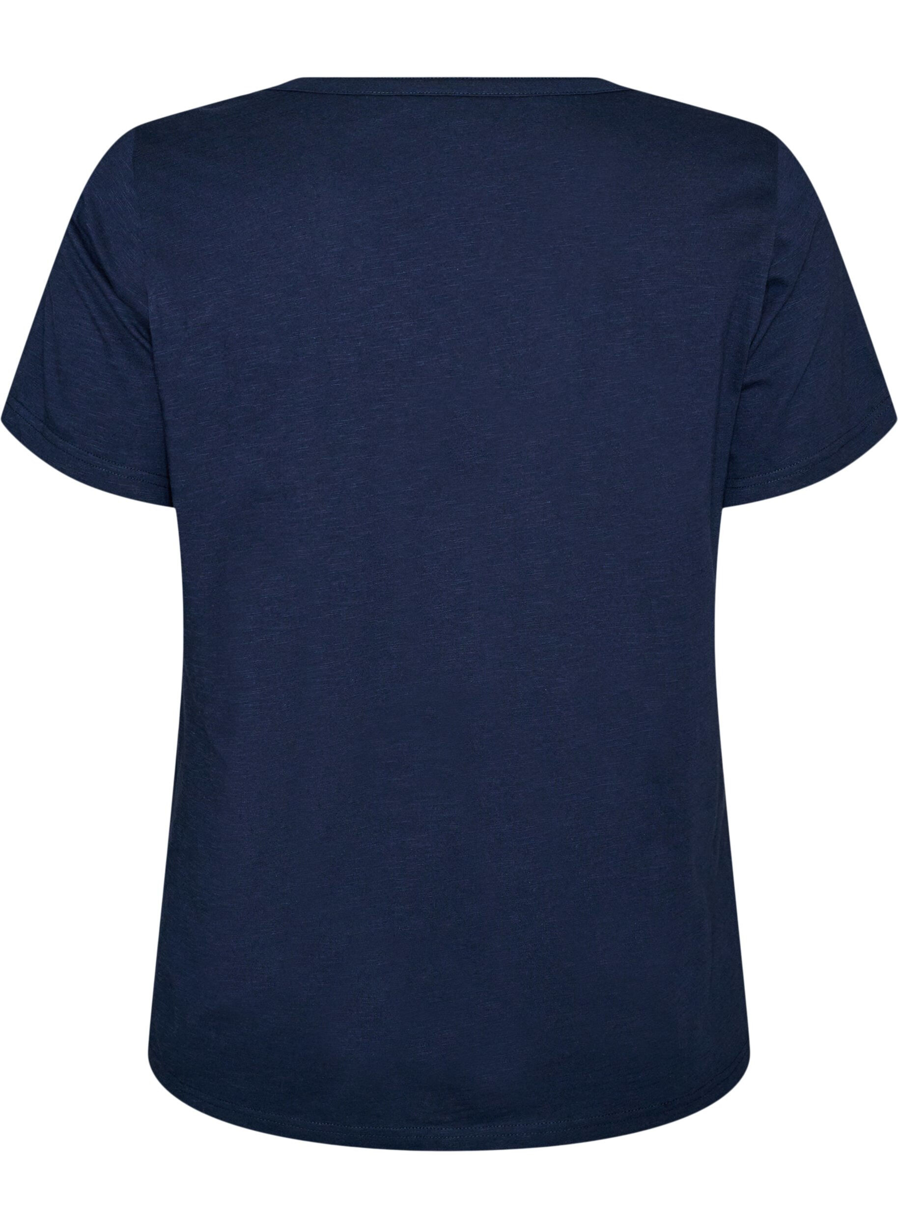 ZizziT-shirt z guzikami, Niebieskie, Packshot image number 1