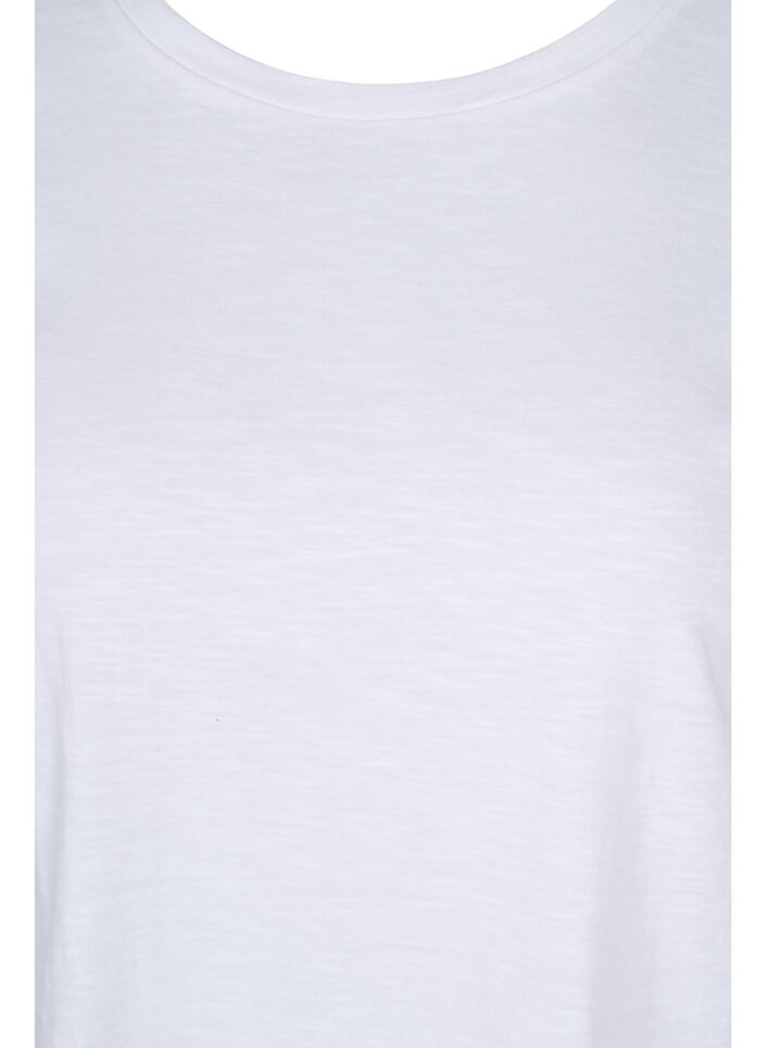 Podstawowa koszulka bawelniana 2-pack, Black/B White, Packshot image number 3