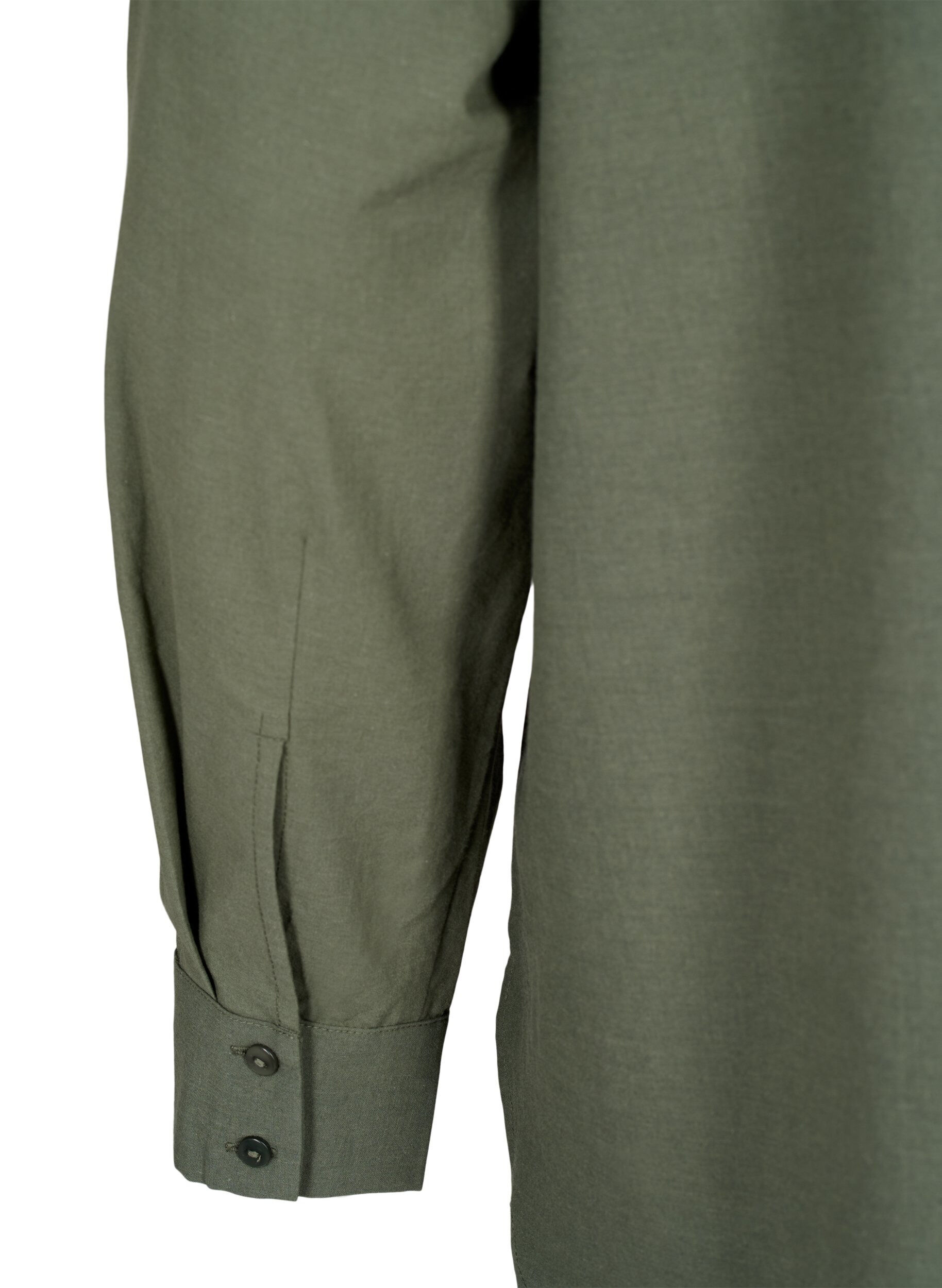 Zizzi Bawelniana koszula z haftem angielskim, Thyme, Packshot image number 4