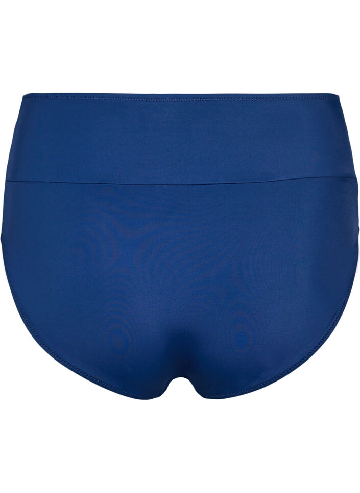 Figi damskie od bikini z detalem kopertowym, Niebieskie, Packshot image number 1