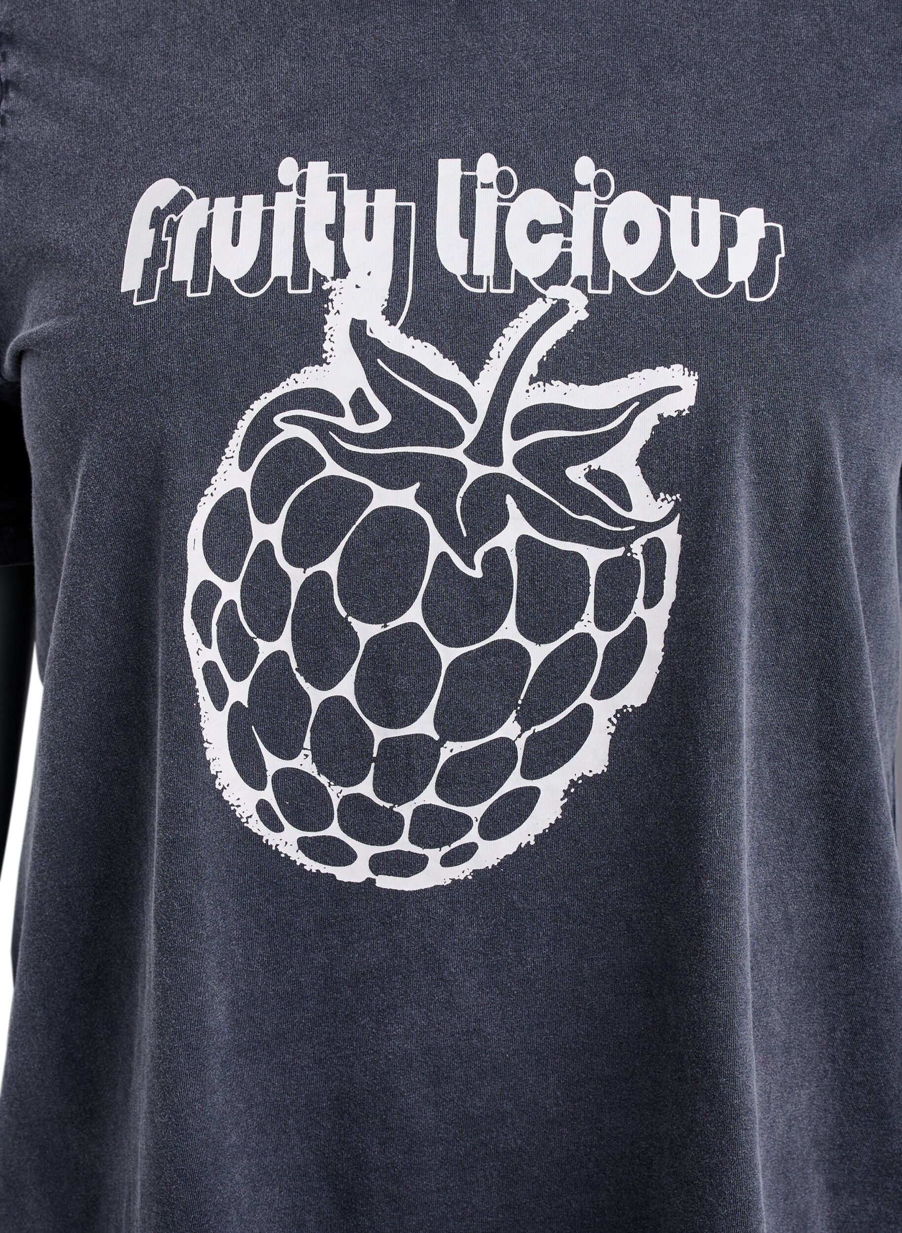 Zizzi Koszulka z bawelny organicznej z nadrukiem graficznym, Szary, Packshot image number 2