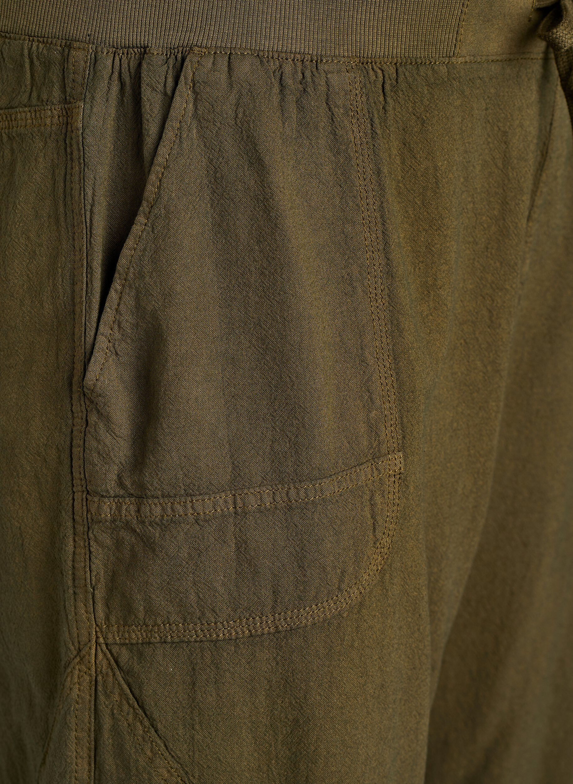ZizziBawelniane spodnie capri, Zielony, Packshot image number 2