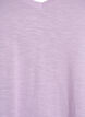 Podstawowa koszulka z kr&oacute;tkim rekawem i dekoltem w szpic, Fioletowy, Packshot image number 2