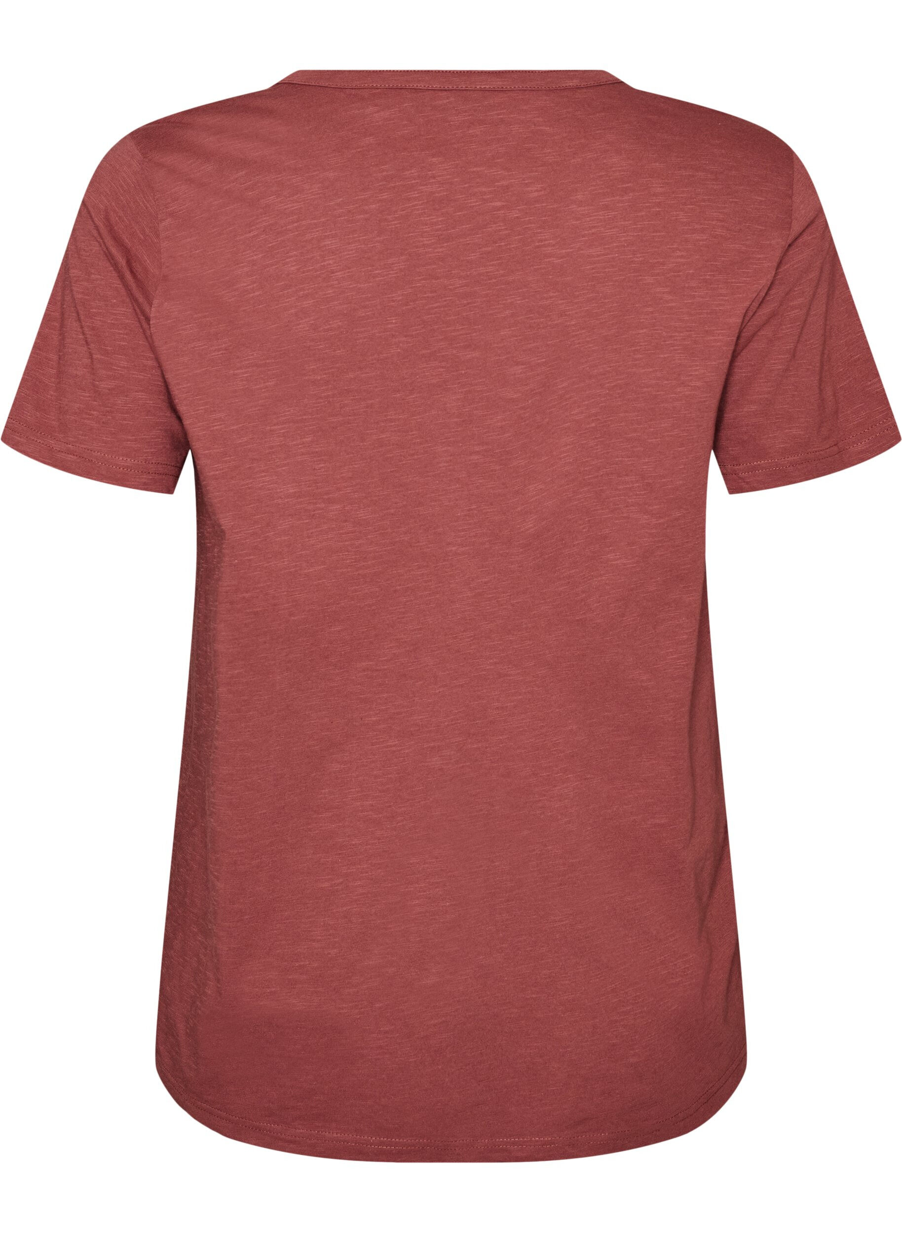ZizziT-shirt z guzikami, Brązowy, Packshot image number 1