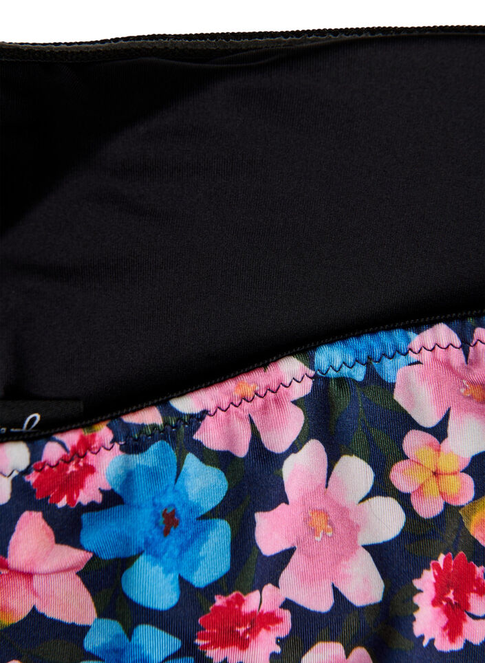 Kwiatowy stanik od bikini typu bandeau, R&oacute;żowy, Packshot image number 3