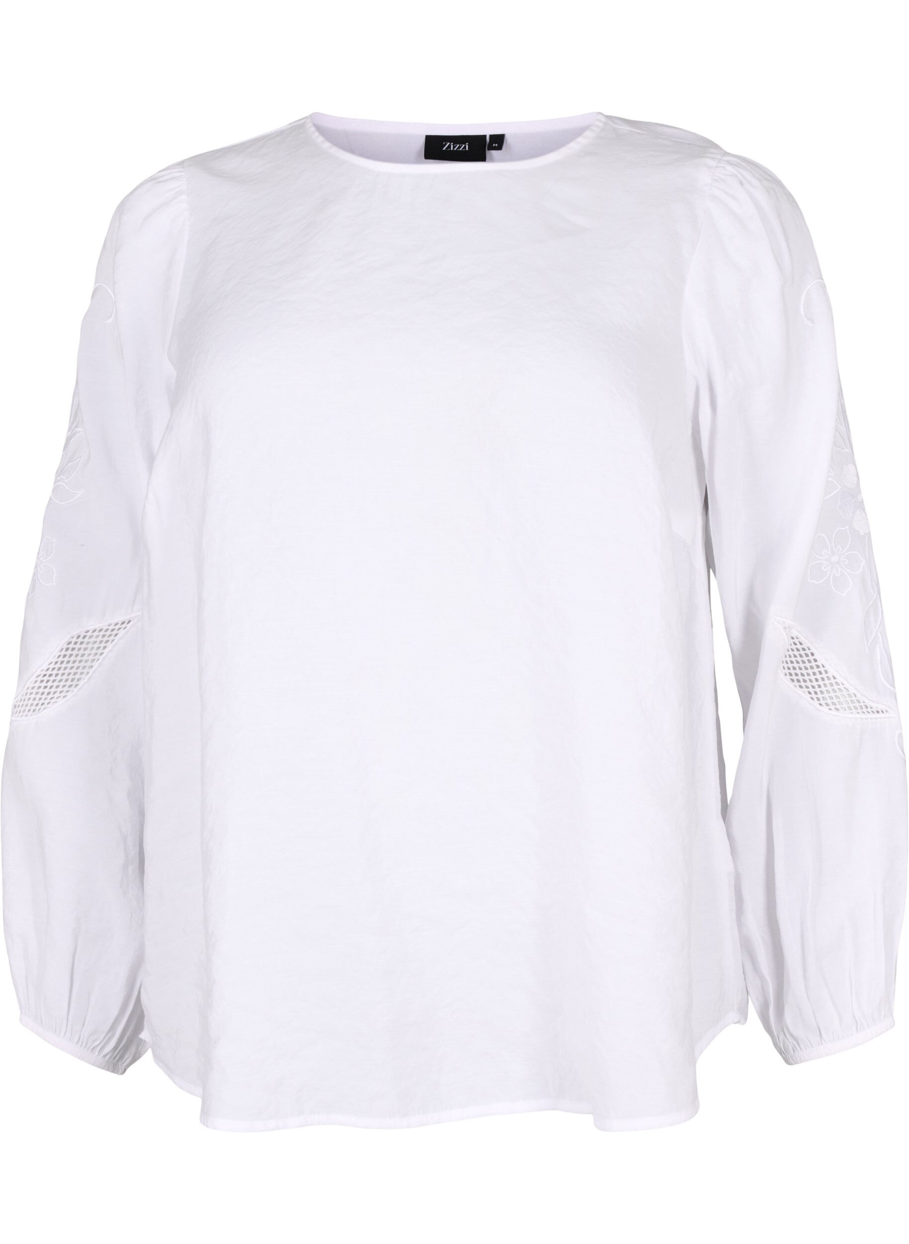 Zizzi Bluzka z modalu TENCEL&trade; z haftowanymi detalami, Bright White, Packshot image number 0