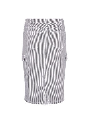 Olówkowa spódnica w paski z kieszeniami, Black & White Stripe, Packshot image number 1