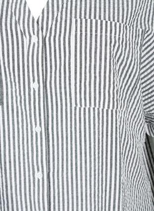Koszula w paski z kieszeniami na piersi, White/Black Stripe, Packshot image number 2