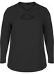 Top with cut out detail and long sleeves, Black, Packshot image number 0