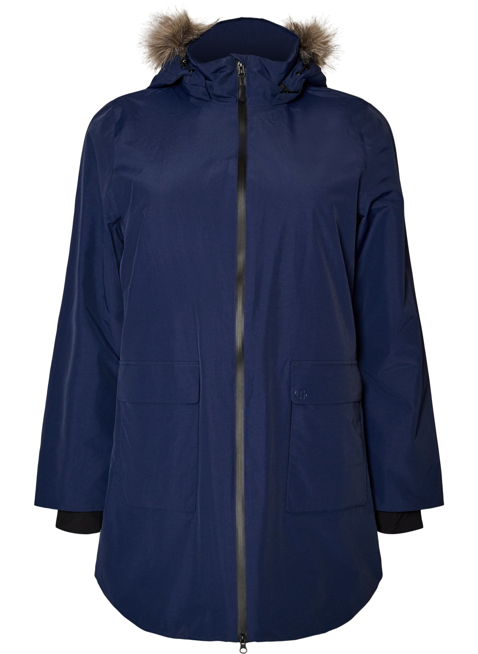 ZizziNieprzemakalna parka z kapturem, Niebieskie, Packshot image number 0