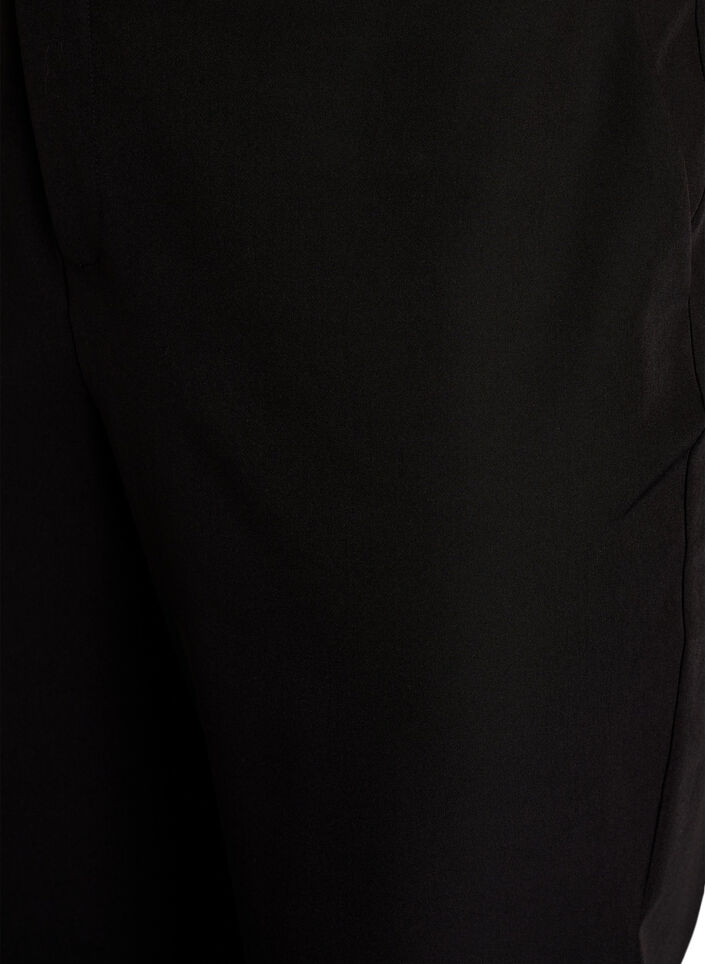 Spodnie z kieszeniami i prostymi nogawkami, Czarne, Packshot image number 3