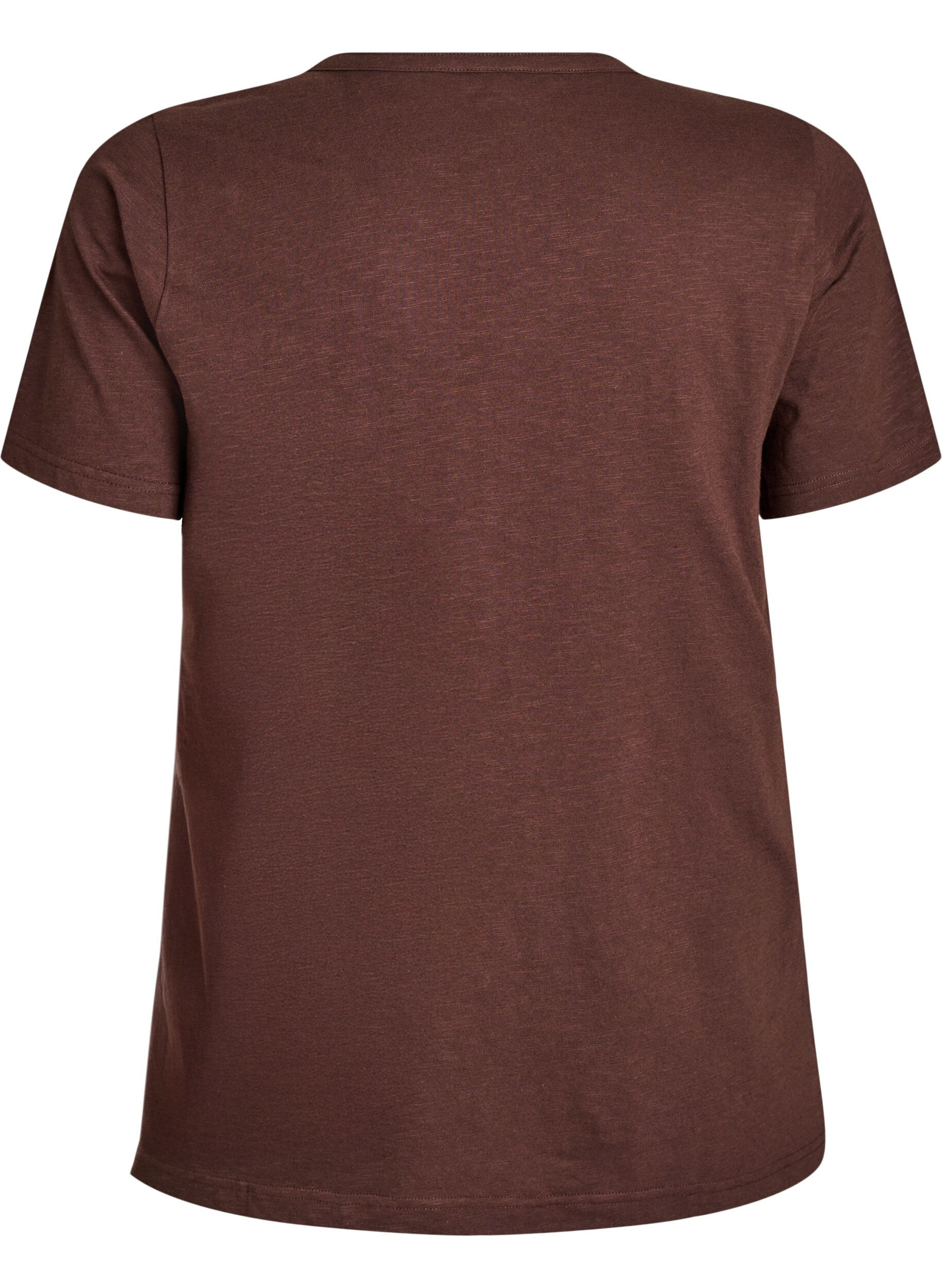 ZizziT-shirt z guzikami, Brązowy, Packshot image number 1