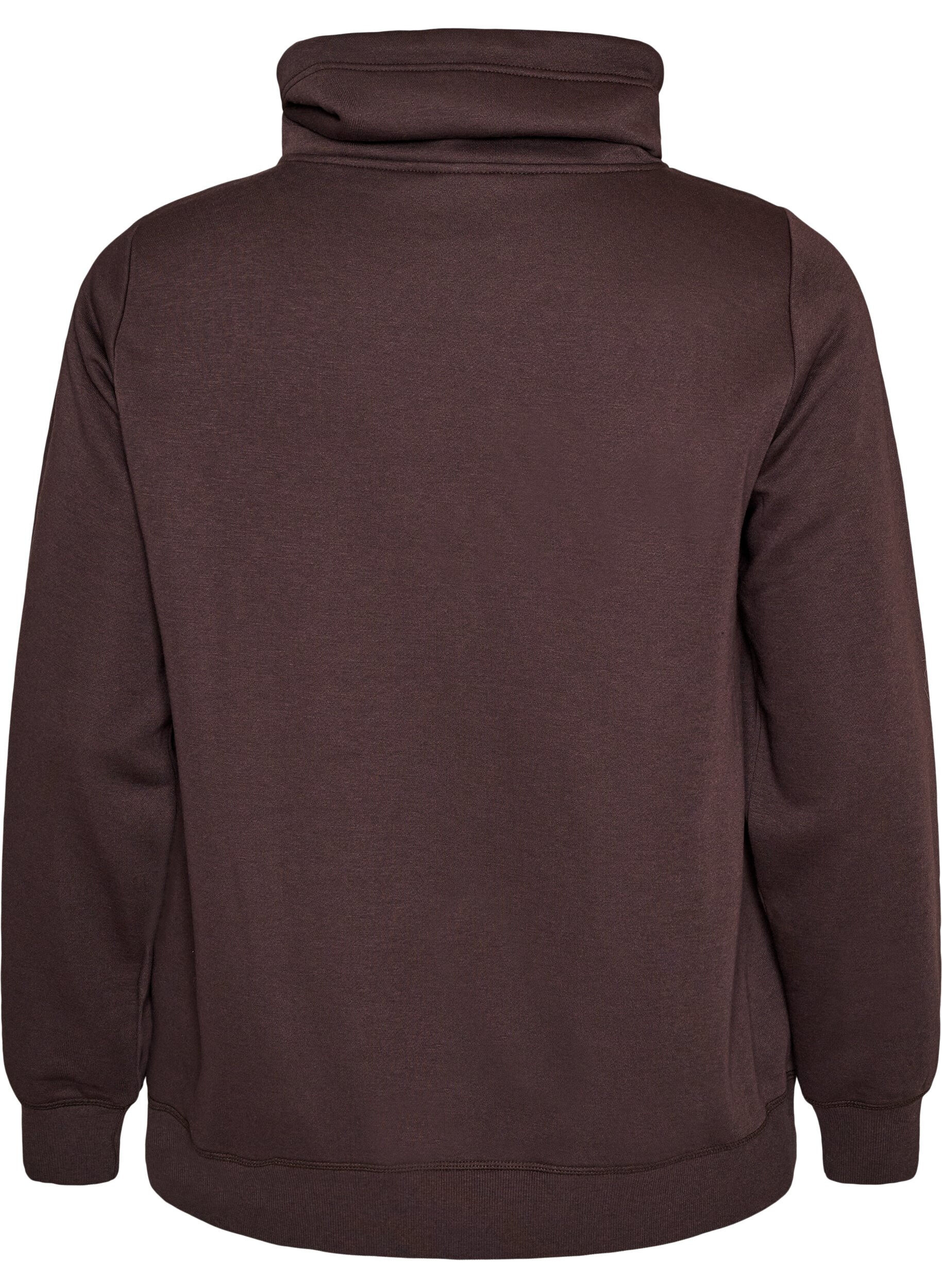 ZizziBluza z wysokim kolnierzem i kieszeniami, Brązowy, Packshot image number 1