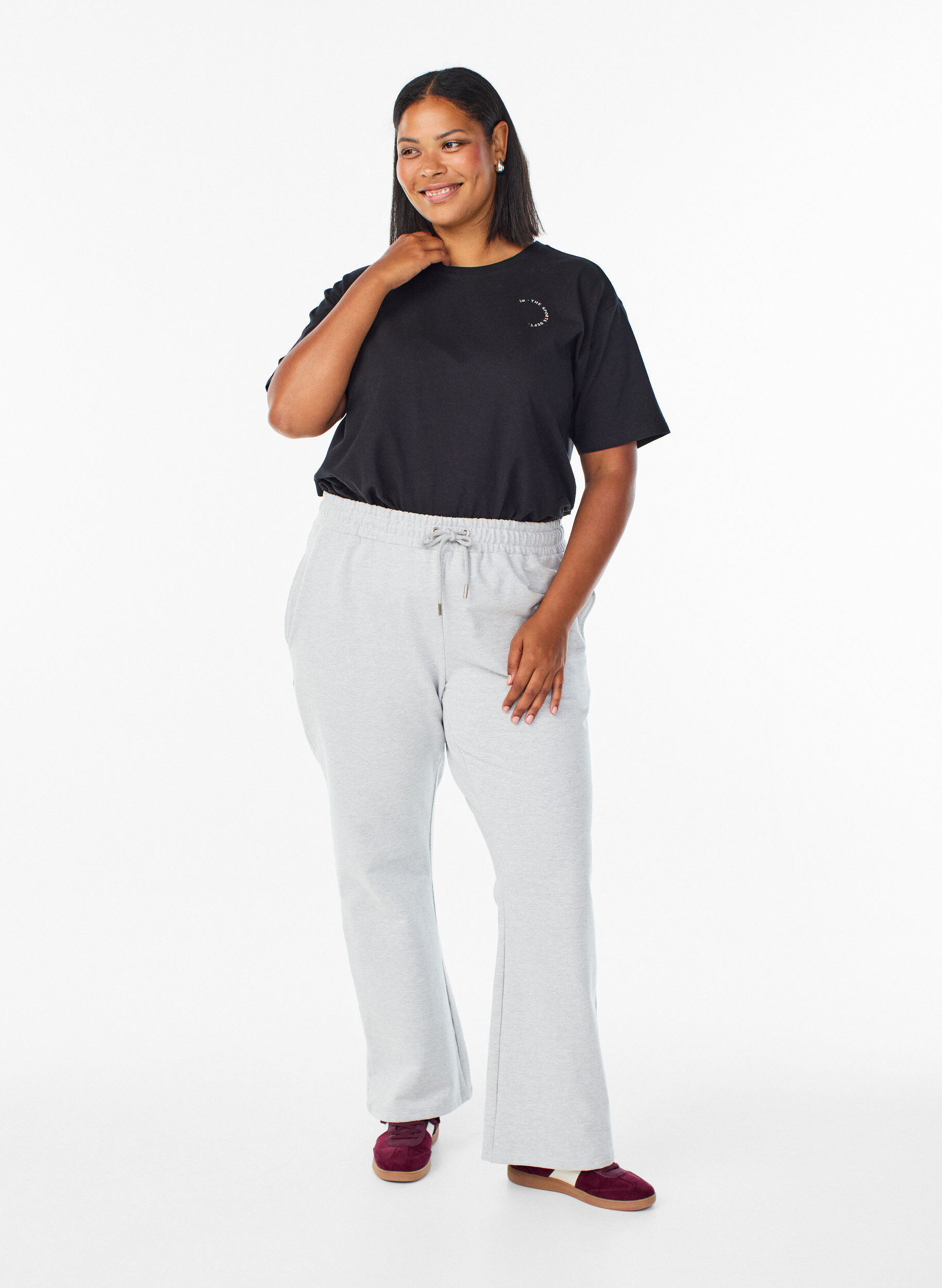 Zizzi Sportowa koszulka z&nbsp;bawelny organicznej, Czarne, Model image number 1