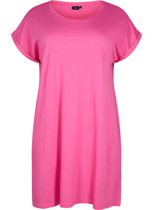 2-pack bawelniana sukienka z krótkimi rekawami, Shocking Pink/Black, Packshot image number 2