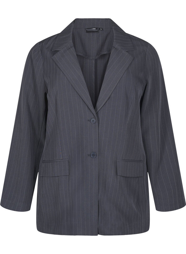 FLASH – Marynarka z kieszeniami i rozcieciem, Ciemnoszary, Packshot image number 0