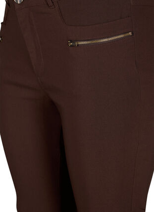 Obcisle spodnie z suwakami, Coffee Bean, Packshot image number 2
